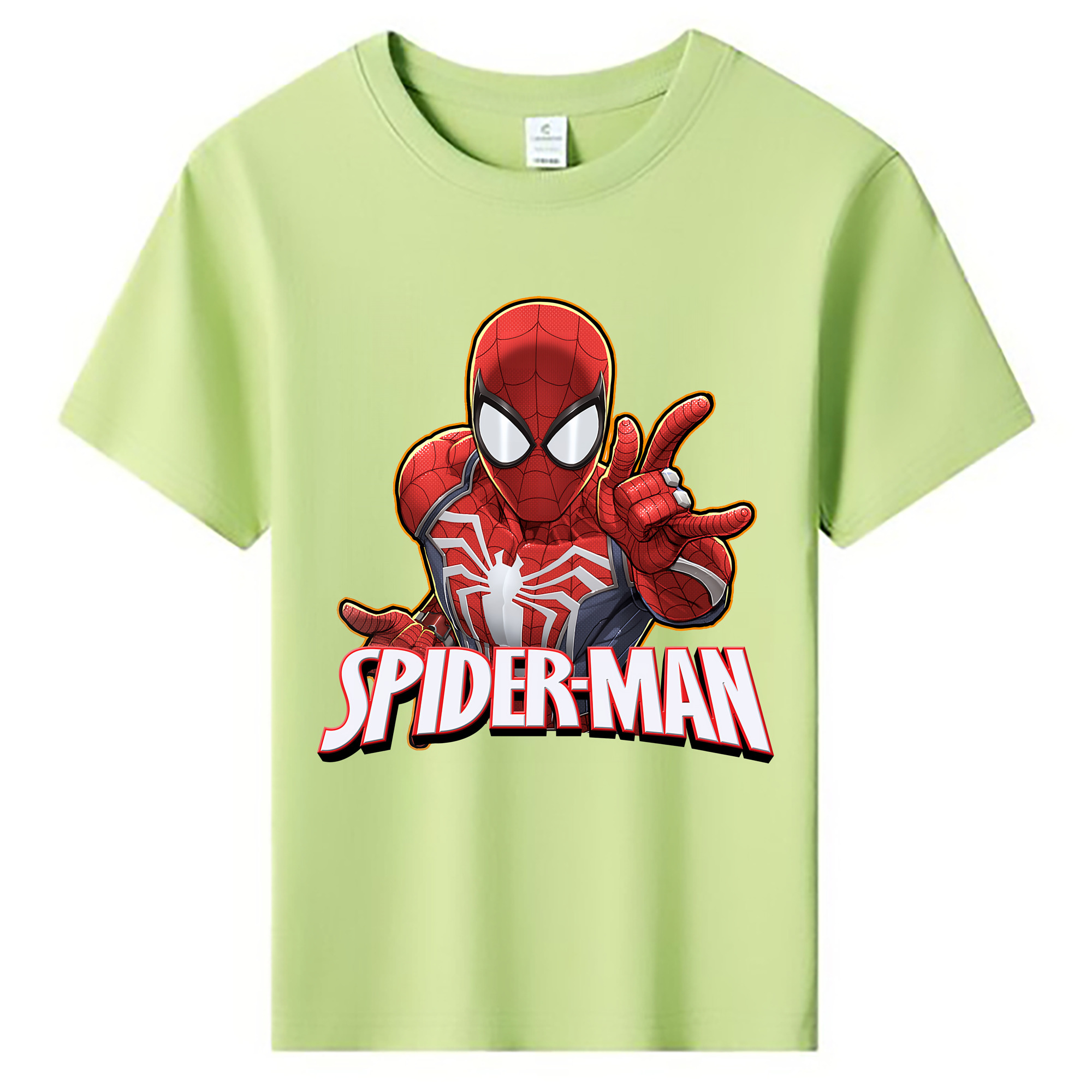 （画像用） Spider Man スパイダーマン 綿100％キッズTシャツ（フロントプリント）